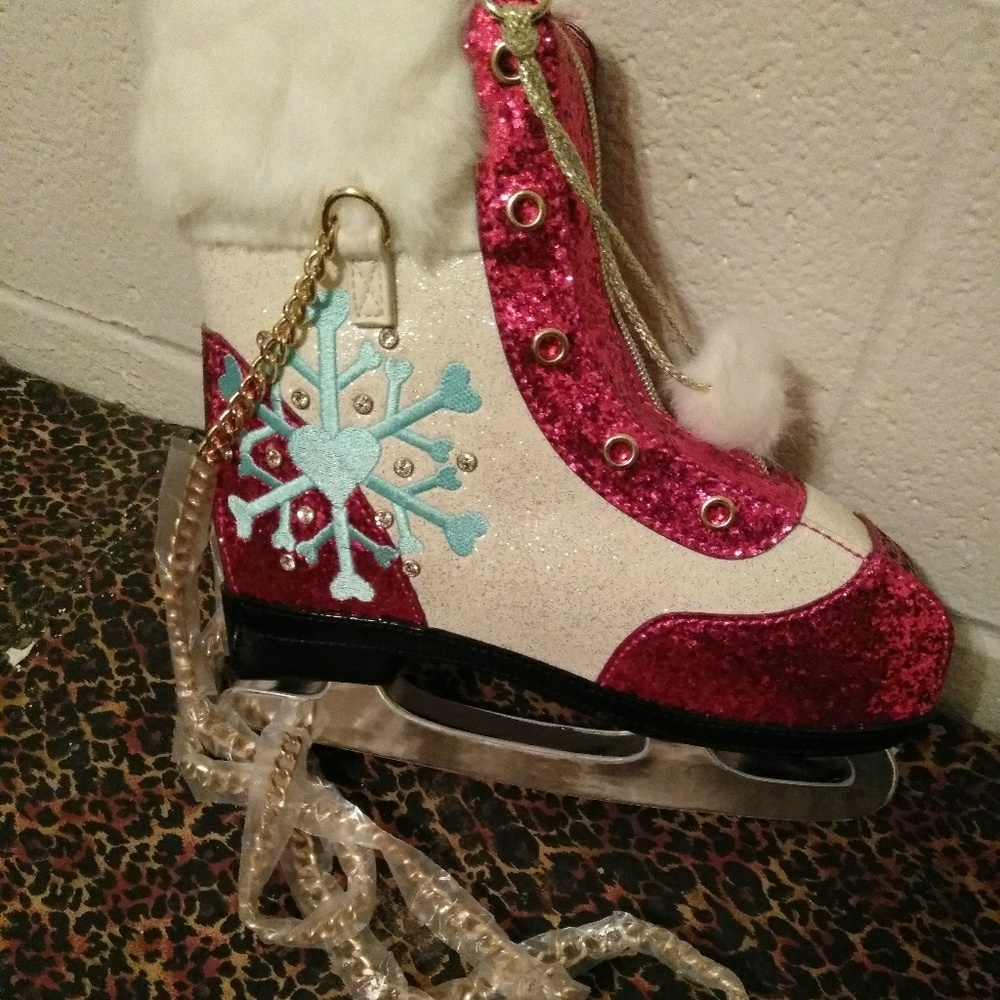 Betsey Johnson ice skate purse